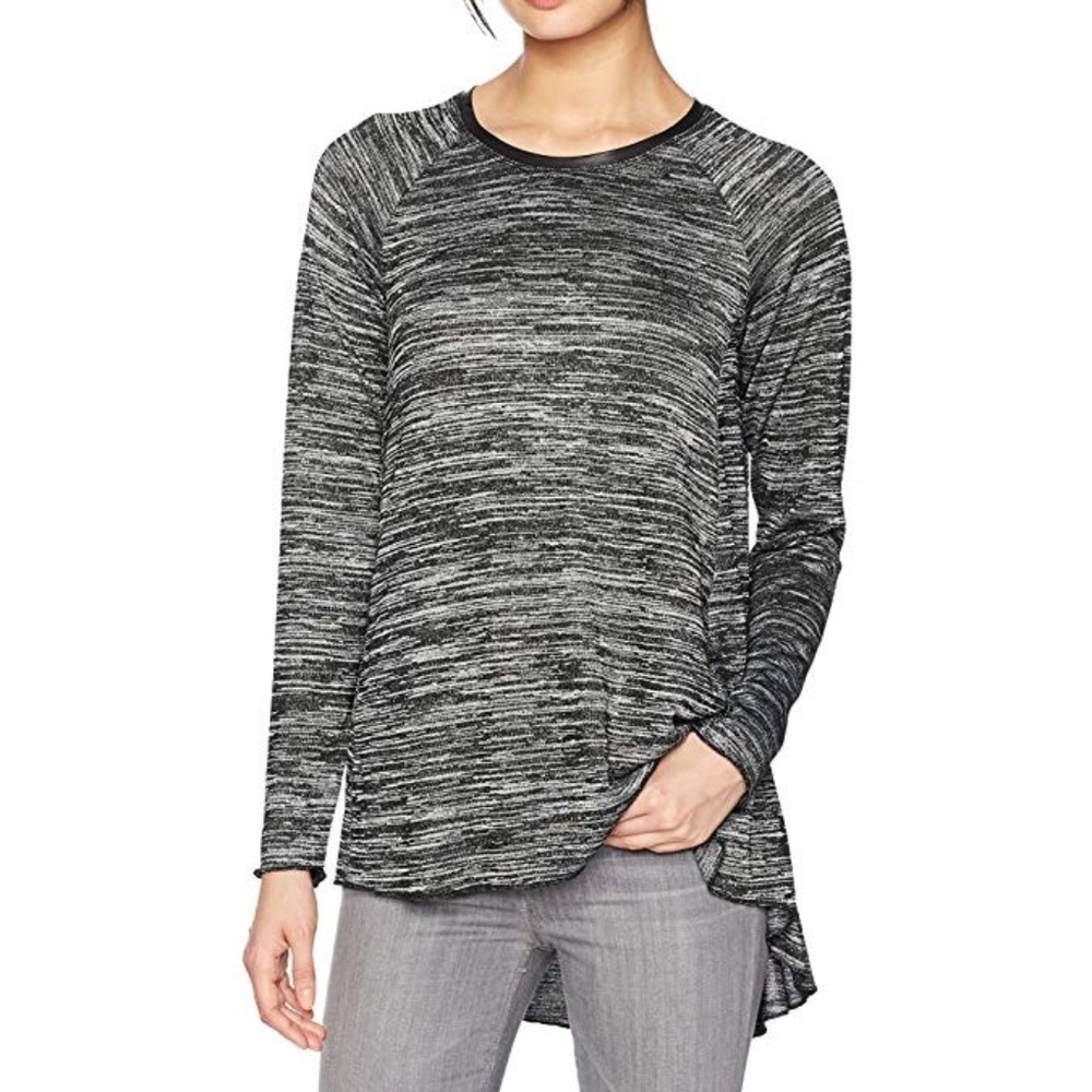 Kensie Women’s Drapey Space Dye Long Sleeve Top